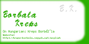 borbala kreps business card